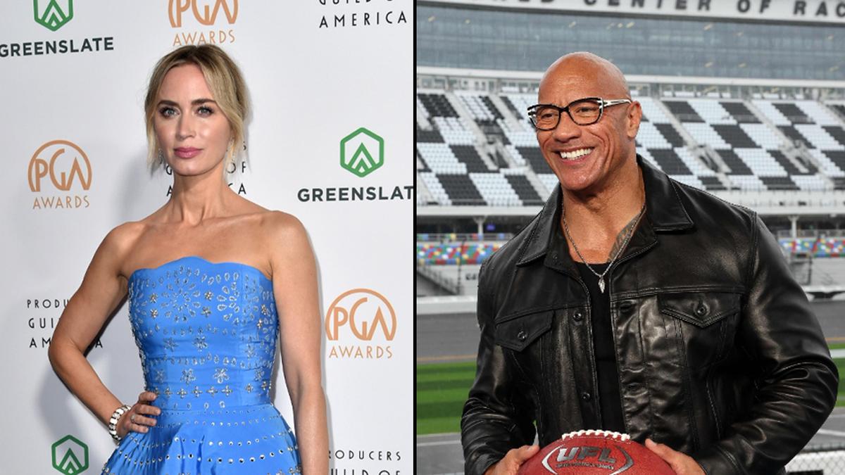 Дуейн "Скала" Джонсон та Емілі Блант