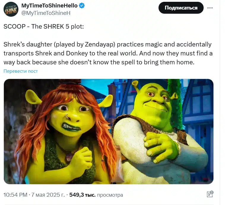 "Шрек 5": зелений велетень повертається — цього разу в реальний світ! "Шрек 5": зелений велетень повертається — цього разу в реальний світ!